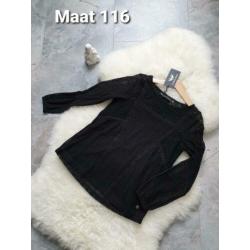 Maat 116 NIEUW Meisjes Kanten Shirt FRANKIE&LIBERTY