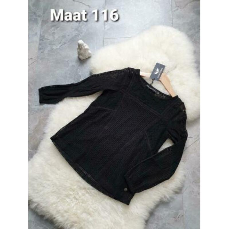 Maat 116 NIEUW Meisjes Kanten Shirt FRANKIE&LIBERTY