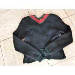 Vintage zwart/rood/ groen nieuw vest 36-38