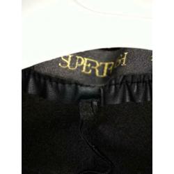 Zwart nep leren SUPERTRASH broek Maat 34 NIEUW