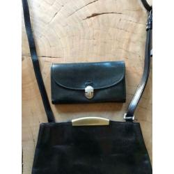 Adax leren tas + gratis leren portemonnee