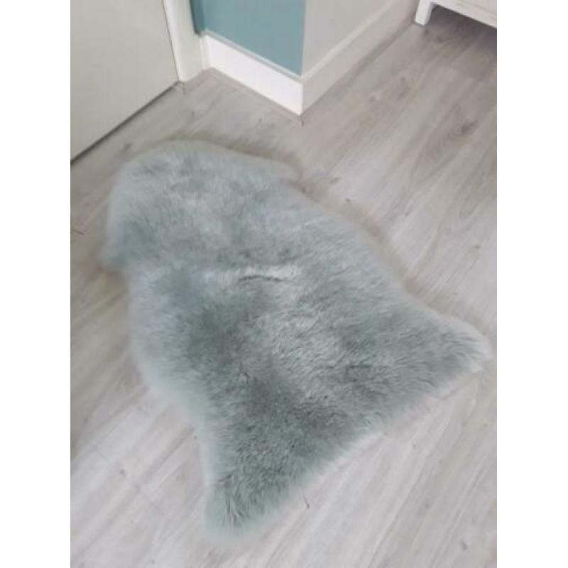 Mooie Schapenvachtjes Wit/Mintgroen/Blauw 64cm/90cm