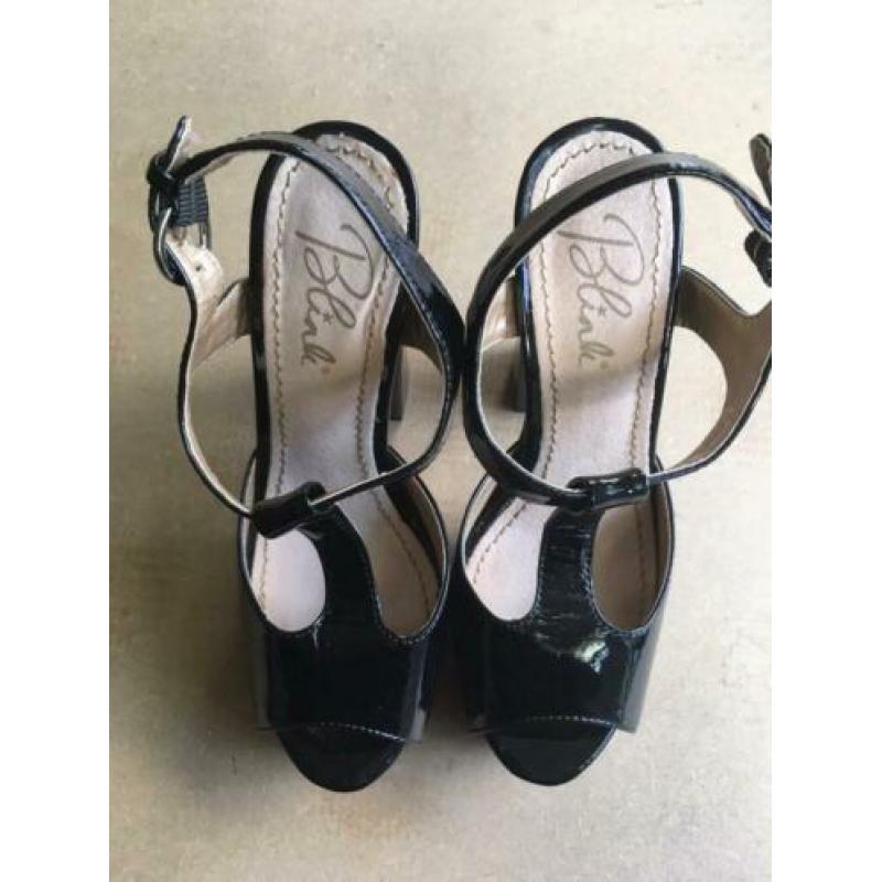 Plateau open pumps zwart maat 37