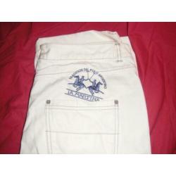 Nieuw ; Witte La Martina Heren Broek, size 36.