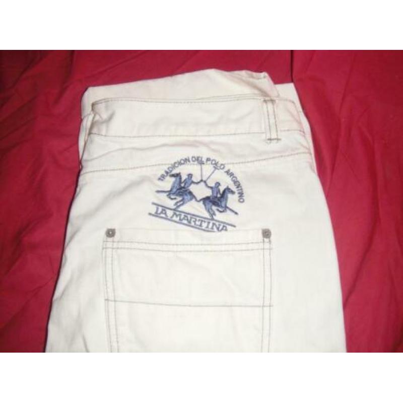 Nieuw ; Witte La Martina Heren Broek, size 36.