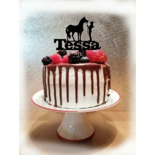 eigen naam Caketopper Acryl taarttopper