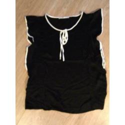 Nieuw vlinder blouse steps mt 42 zwart/wit (b.34)