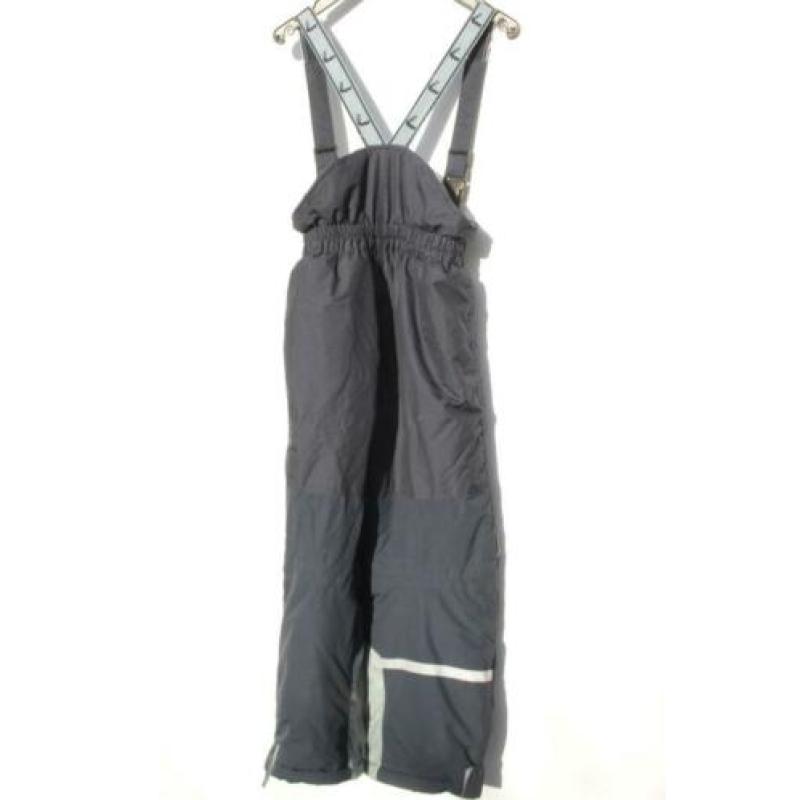 Blauwe skibroek met bretels.Mt 134.Merk H&M