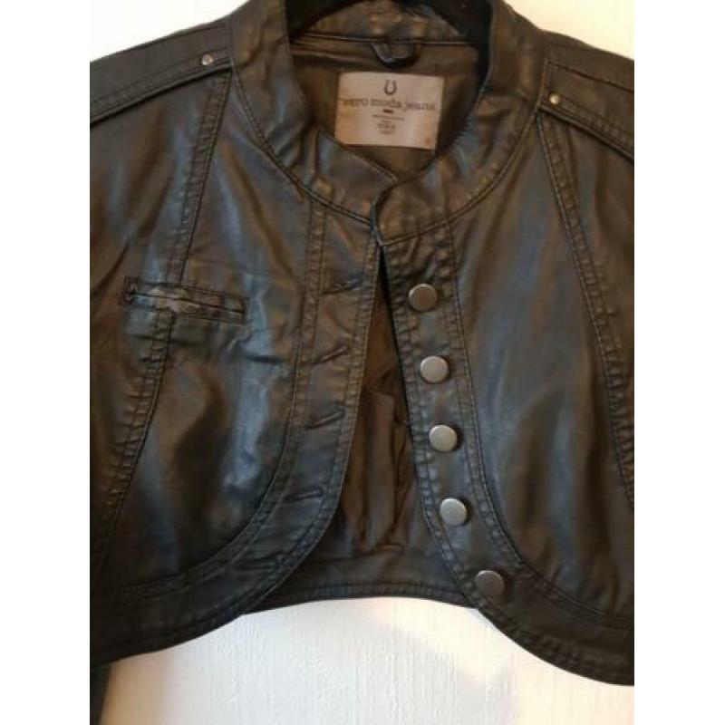Stoere Leatherlook Bolero
