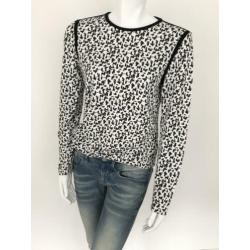 VANILIA longsleeve - zwart wit dessin - 38 - ZGAN