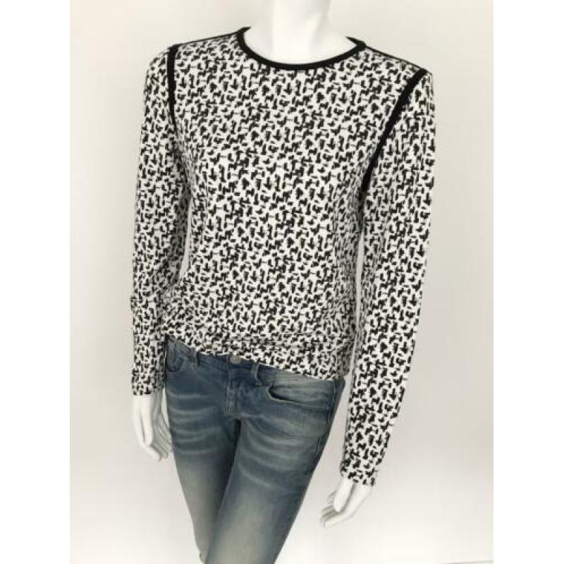 VANILIA longsleeve - zwart wit dessin - 38 - ZGAN