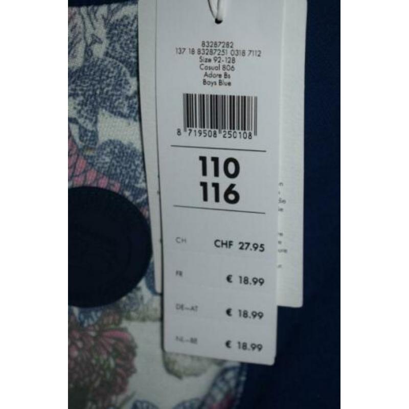Nieuw sweater, WE, vissen, maat 110-116, jongen