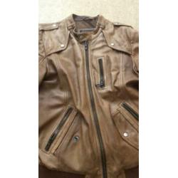 Mays & Rose vintage leren jack maat L