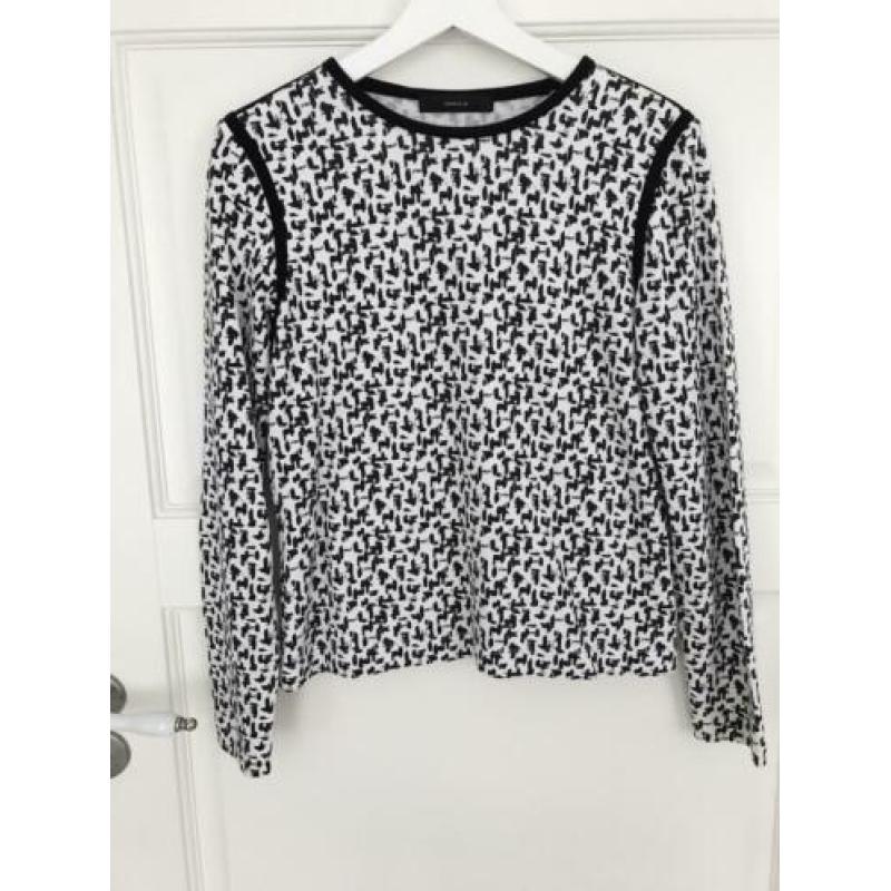 VANILIA longsleeve - zwart wit dessin - 38 - ZGAN