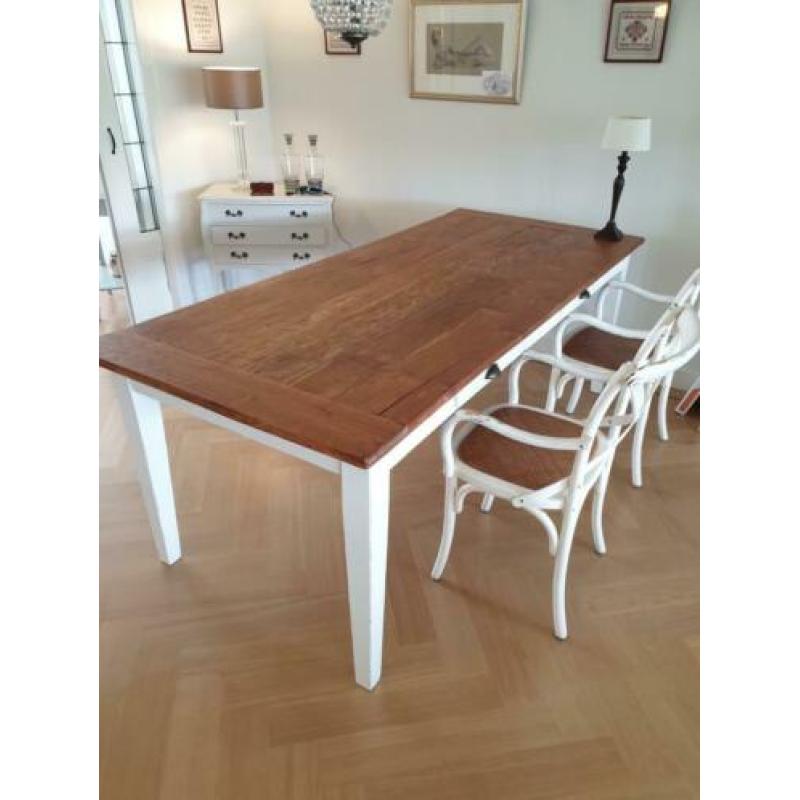 Teak eettafel 220x95