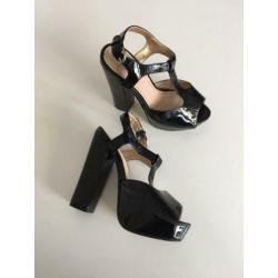 Plateau open pumps zwart maat 37