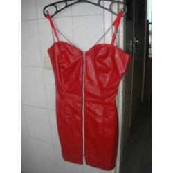 Sexy Rood Mooi PU Leer Pakje Maat S.