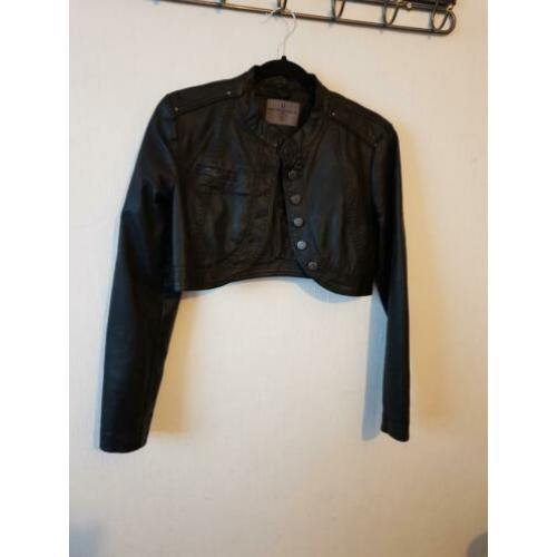 Stoere Leatherlook Bolero
