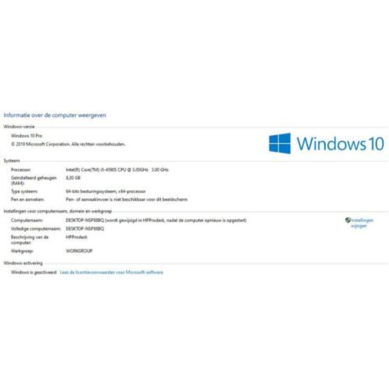 HP ProDesk 400 G2 i5 quad core 3.00 GHz 8 GB RAM