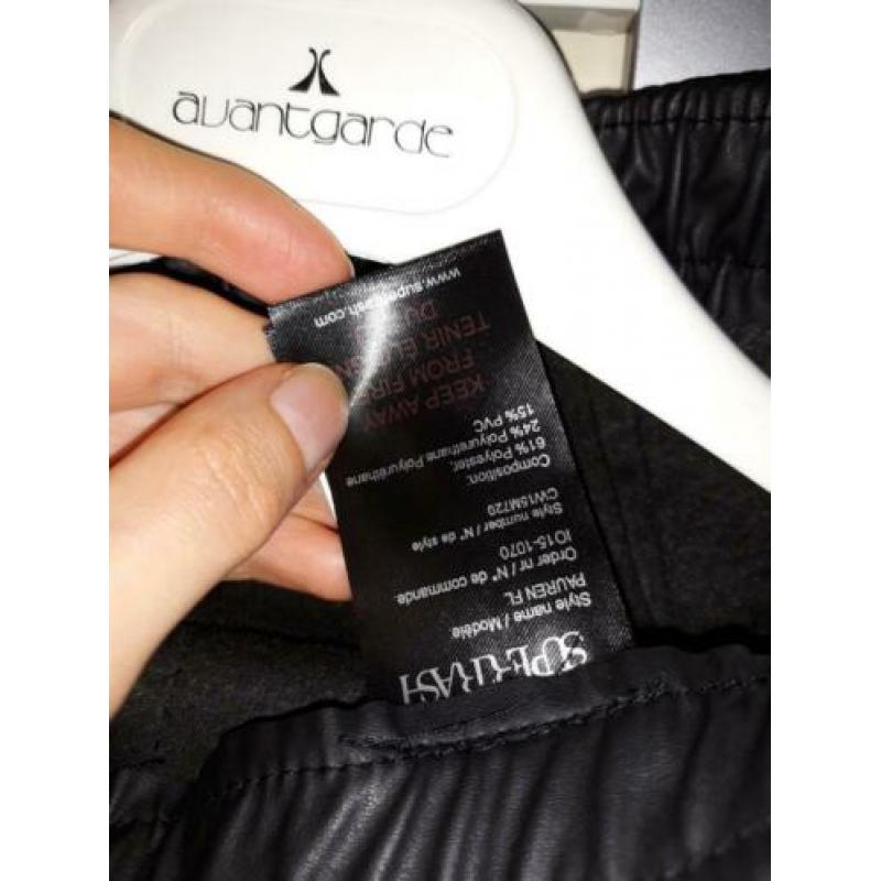 Zwart nep leren SUPERTRASH broek Maat 34 NIEUW