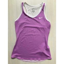 Paars/witte Nike dri-fit sport top maat XS