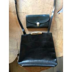 Adax leren tas + gratis leren portemonnee