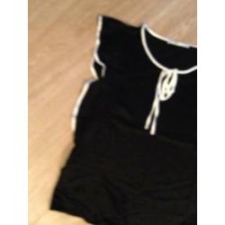Nieuw vlinder blouse steps mt 42 zwart/wit (b.34)