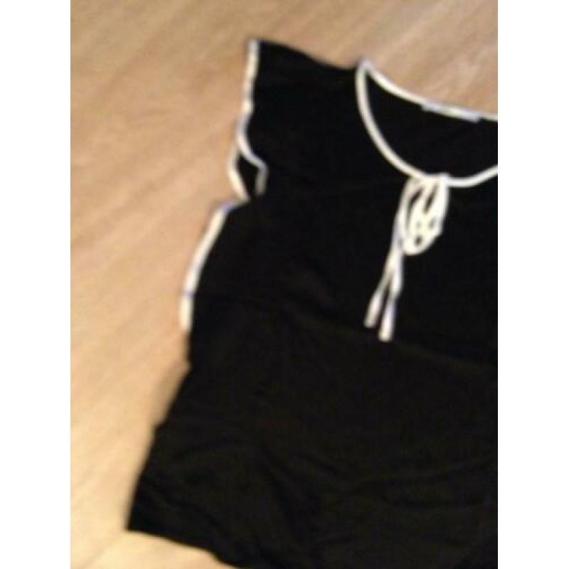 Nieuw vlinder blouse steps mt 42 zwart/wit (b.34)