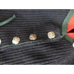 Vintage zwart/rood/ groen nieuw vest 36-38