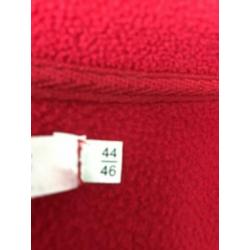 Fleece jack met rits en hoge kraag, rood, maat 44/46
