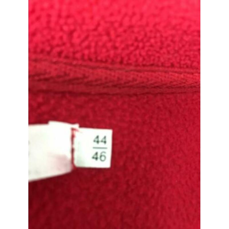 Fleece jack met rits en hoge kraag, rood, maat 44/46