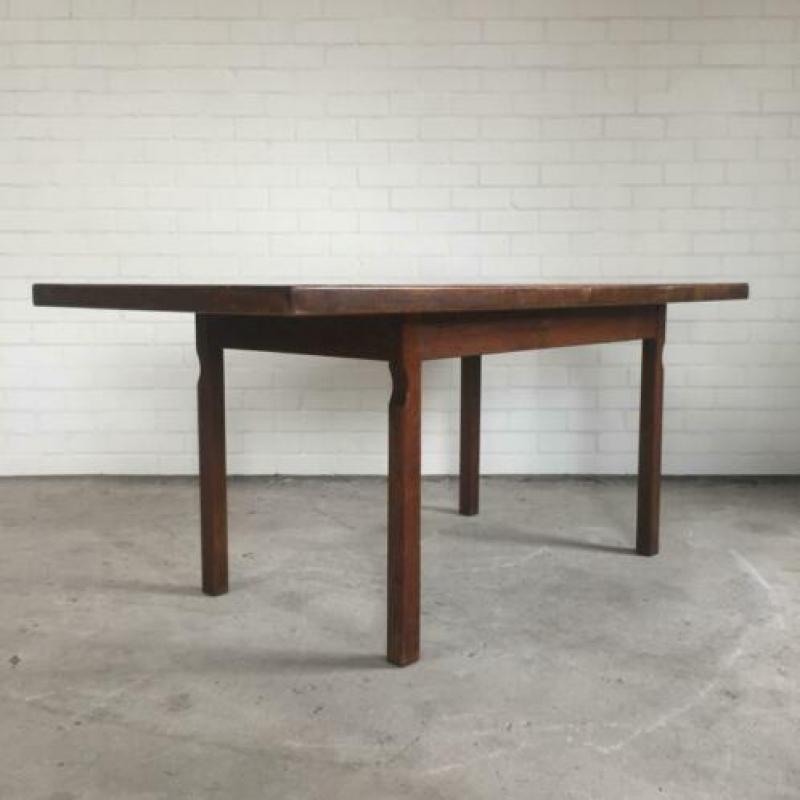 Retro vintage design visgraat tafel jaren 60 eettafel