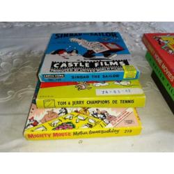 Zes maal 8 mm films met Mickey , Laurel & Hardy en meer