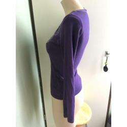Cinque paars longsleeve kralen M 38 40 elegant mooi apart