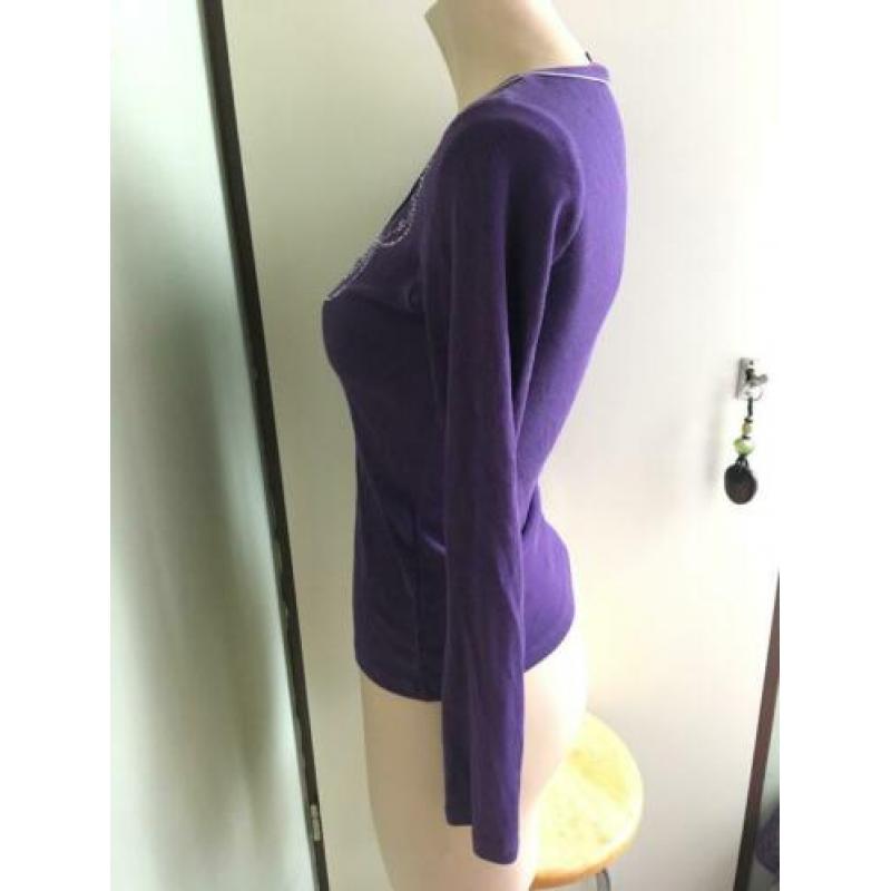Cinque paars longsleeve kralen M 38 40 elegant mooi apart