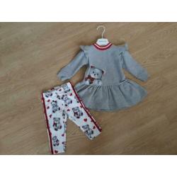 Monnalisa jurk en legging, 9 maand 74.