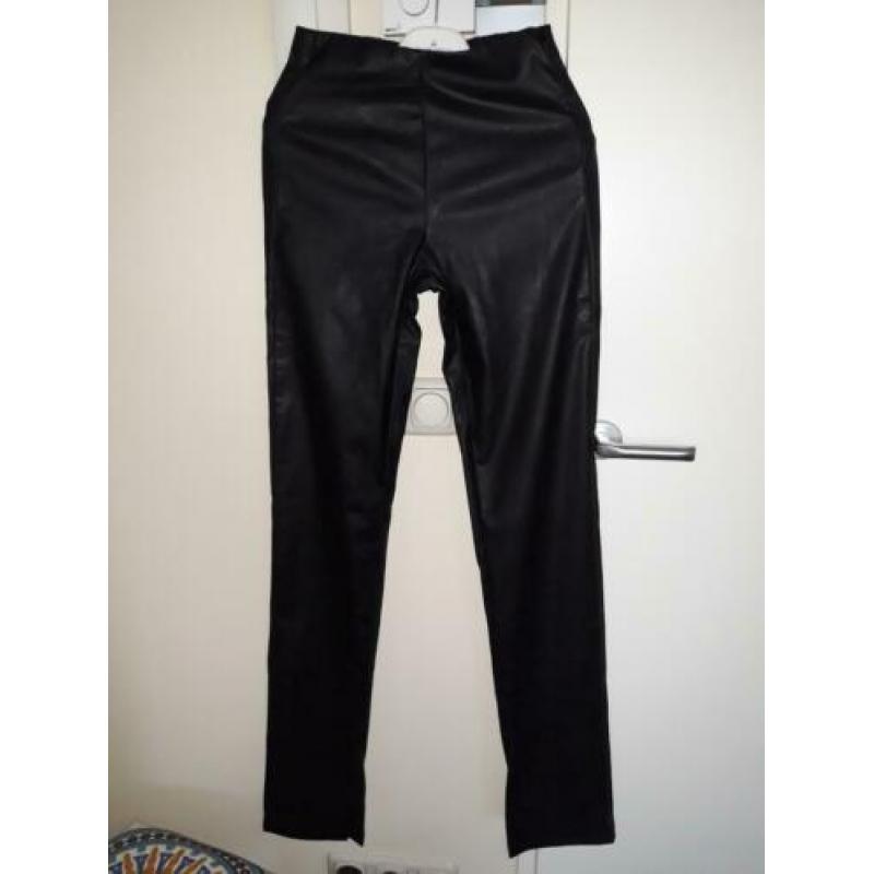 Zwart nep leren SUPERTRASH broek Maat 34 NIEUW