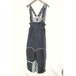 Blauwe skibroek met bretels.Mt 134.Merk H&M
