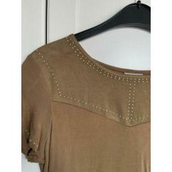 Vero moda shirt met suède bovenkant maat s 36