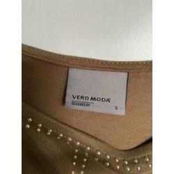 Vero moda shirt met suède bovenkant maat s 36