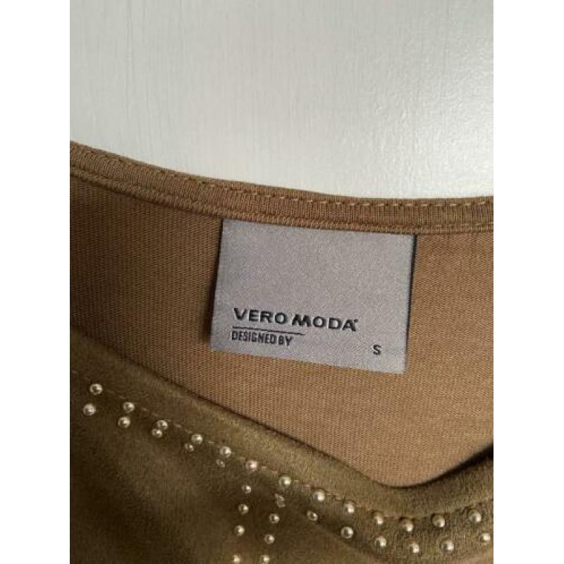 Vero moda shirt met suède bovenkant maat s 36
