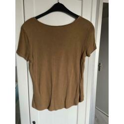 Vero moda shirt met suède bovenkant maat s 36