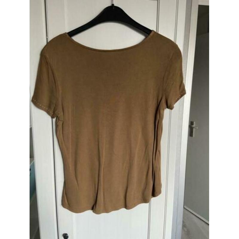 Vero moda shirt met suède bovenkant maat s 36