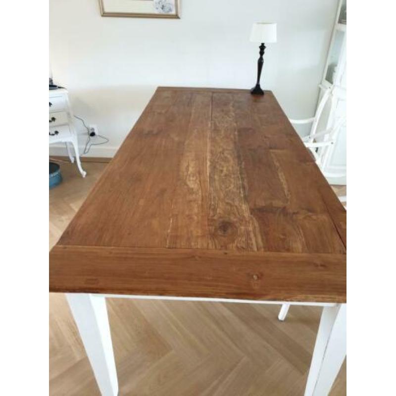 Teak eettafel 220x95