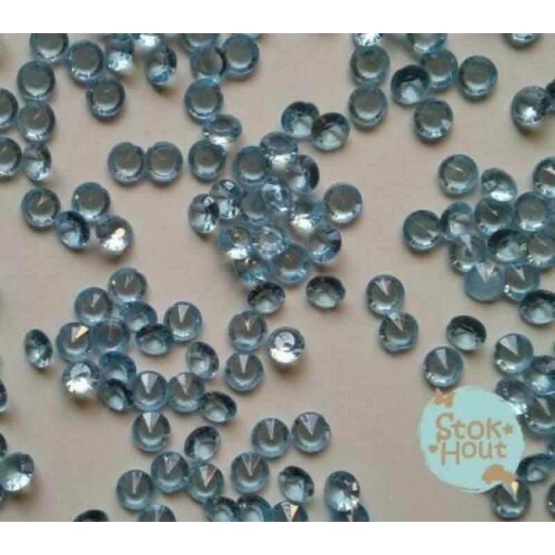 Nep diamanten, 100st, turquoise | Stokhout 57
