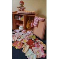 Houten poppen meubel speelset