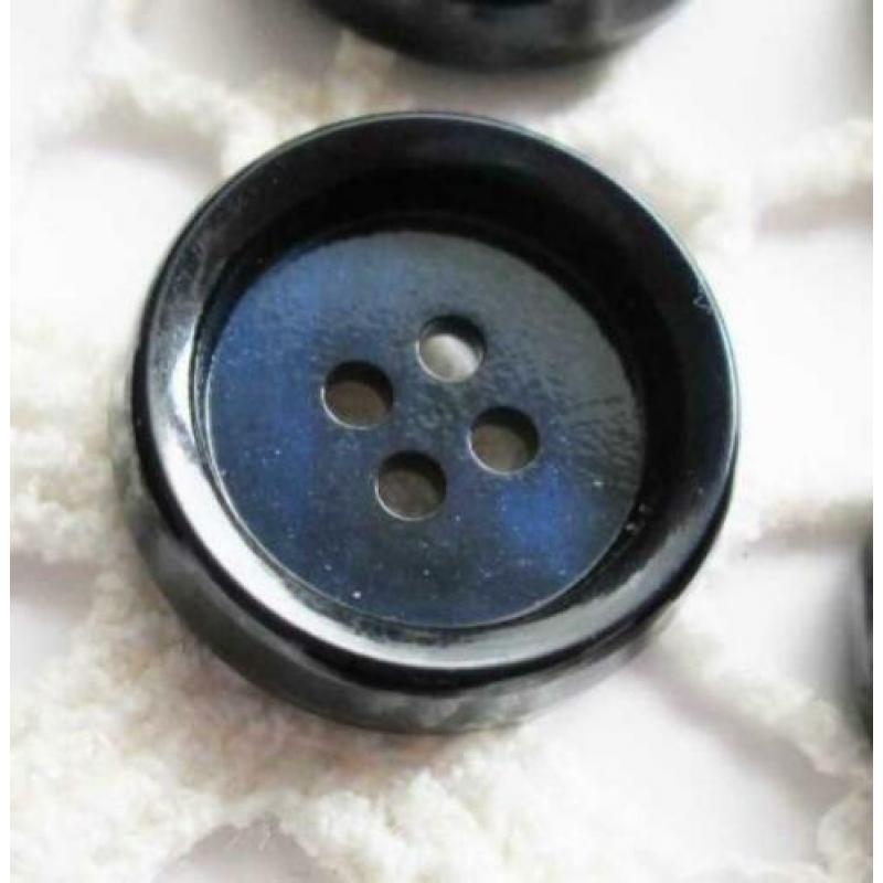 Vintage kunststof knopen nr W1181 Donker blauw