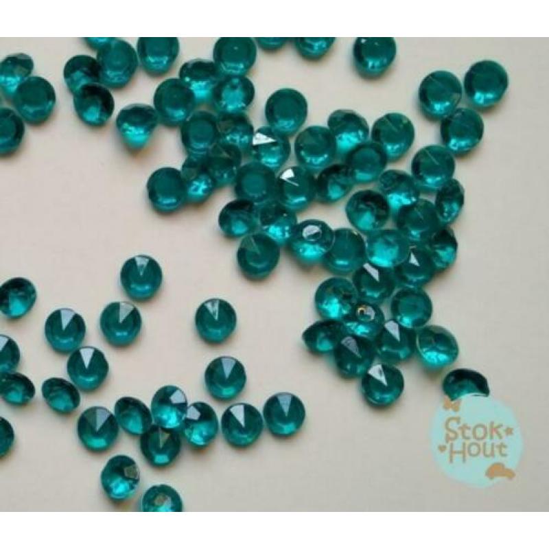 Nep diamanten, 100st, turquoise | Stokhout 57