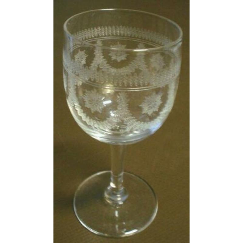 Oud wijnglas en Bavaria bierglas.