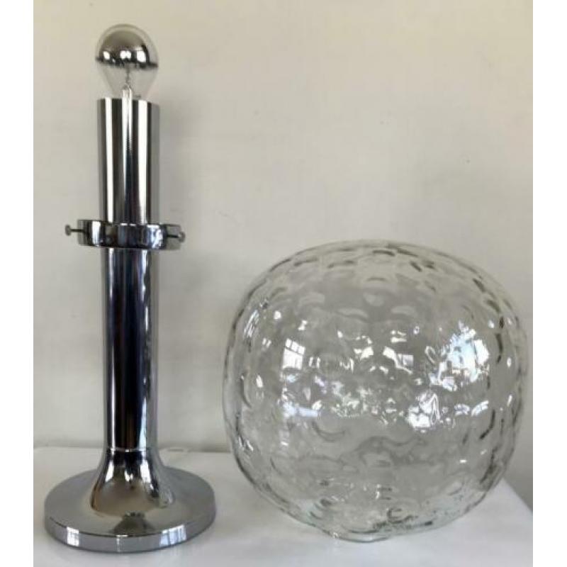 Grote Hand-geblazen tafel lamp, 1960’s